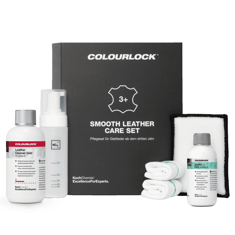 Colourlock skinnpleie set til vask og beskyttelse av skinnseter
